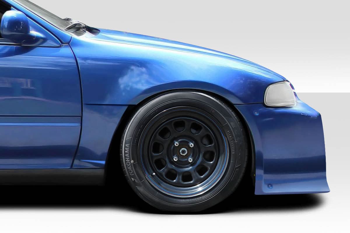 1992-1995 Honda Civic Road Racer Style Front Fenders - 2 Pieces - FRP