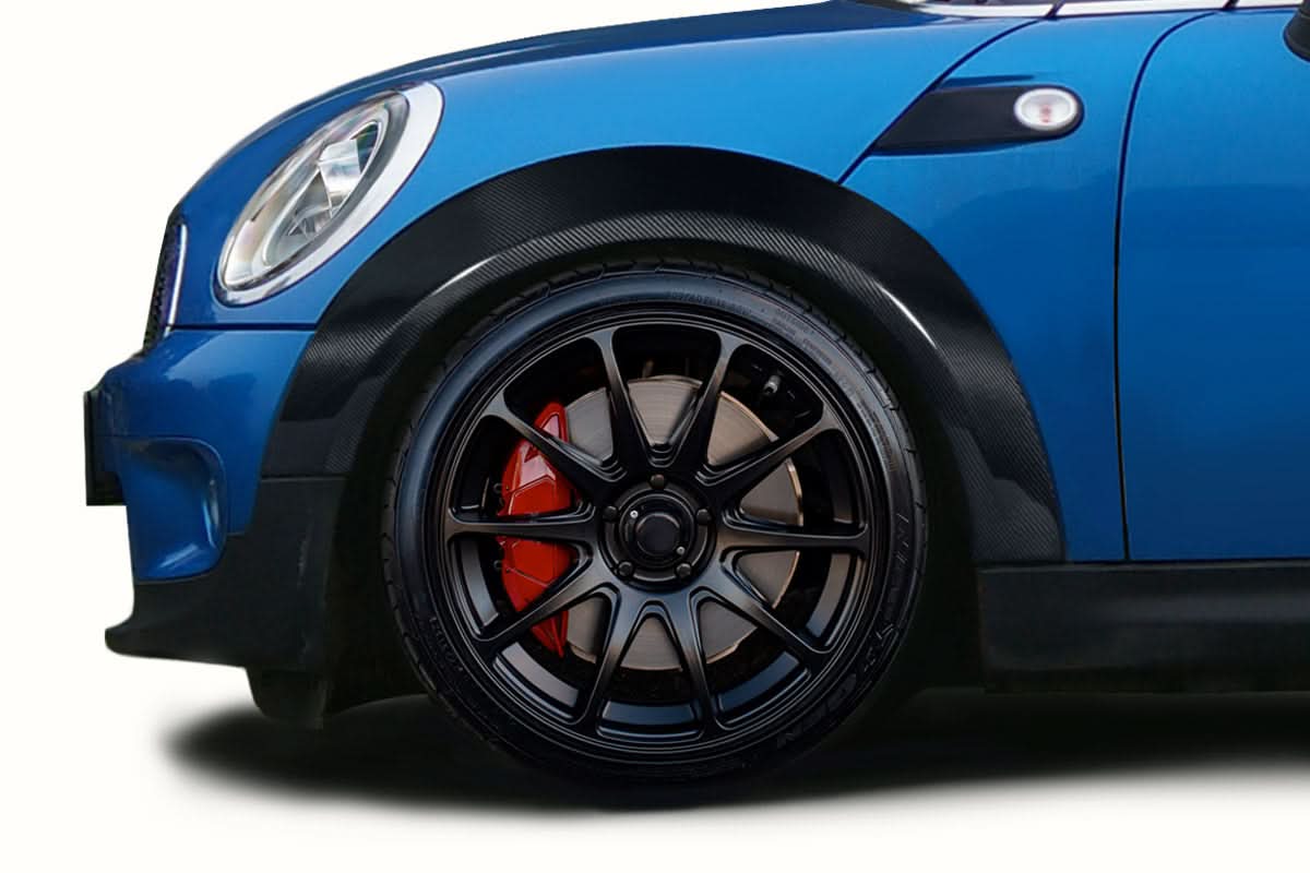 2007-2015 Mini Cooper Minera Style Front Fender Flares - Carbon Fiber
