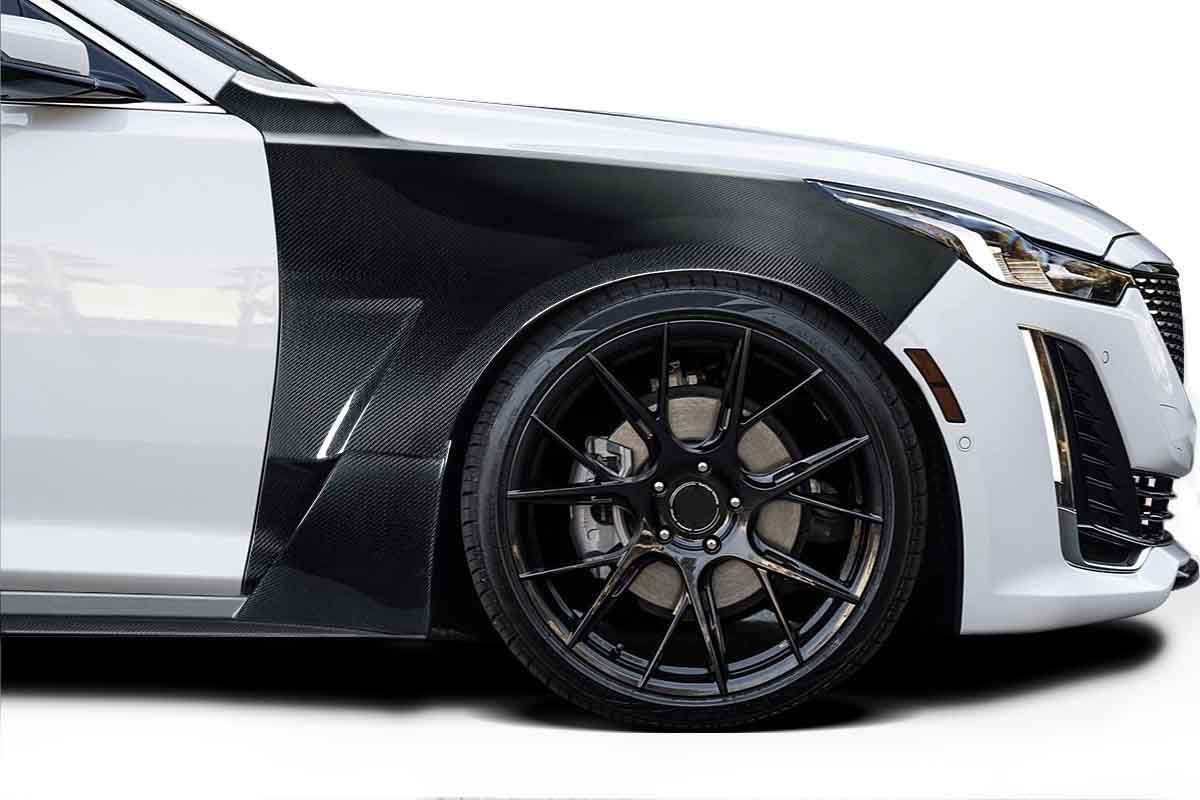2020-2025 Cadillac CT5 Impulse Style Front Fenders - Carbon Fiber