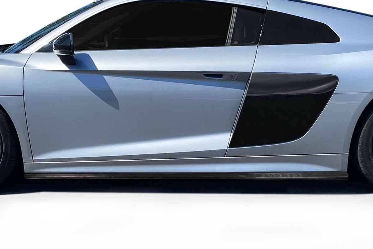 2017-2018 Audi R8 Vesta Style Side Skirt Rocker Panel Splitters - Carbon Fiber