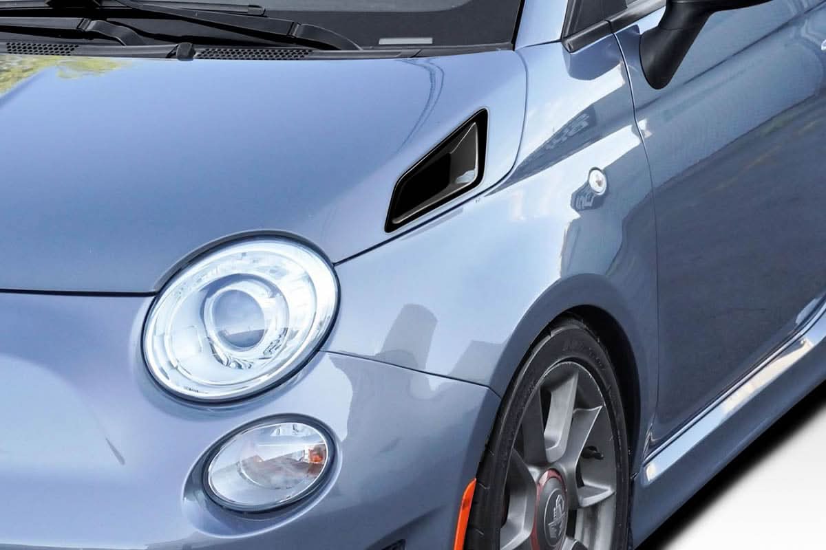 2012-2019 Fiat 500 Abarth Kima Style Hood Side Vents - 2 Pieces - FRP