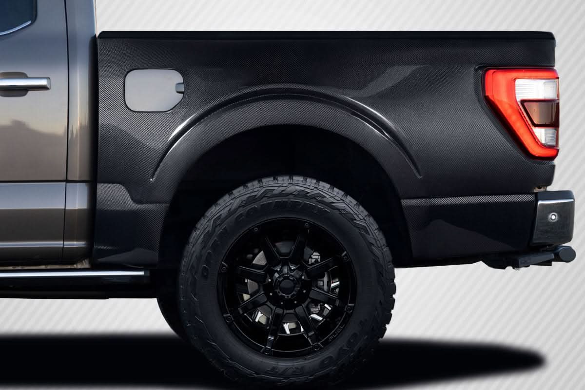 2021-2023 Ford F-150 Bulge Style Rear Bedsides - Carbon Fiber