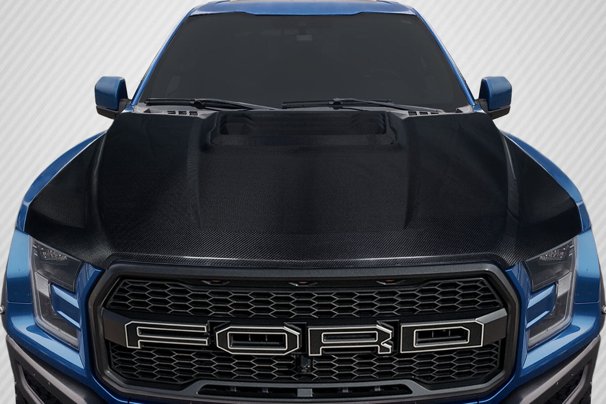 2017-2020 Ford Raptor Carbon Creations OEM Look Hood - 1 Piece
