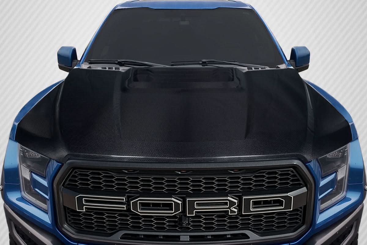 2017-2020 Ford Raptor OEM Look Hood - Carbon Fiber