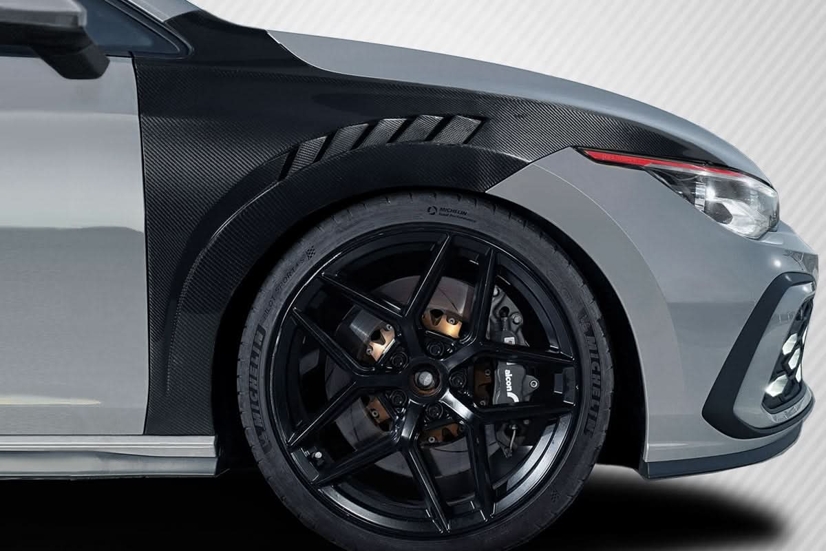 2022-2024 Volkswagen Golf / GTI Victory Style Front Fenders - Carbon Fiber