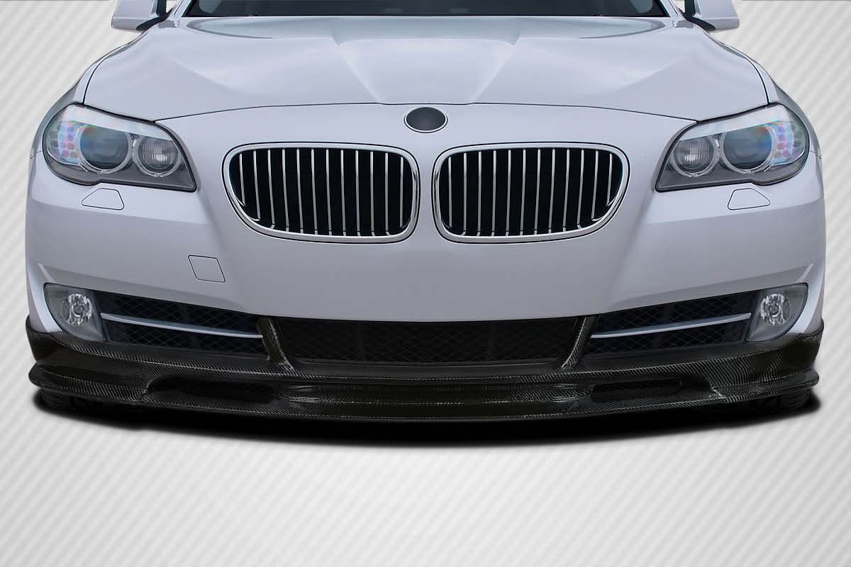 2011-2016 BMW 5 Series Wave Style Front Lip Spoiler - Carbon Fiber