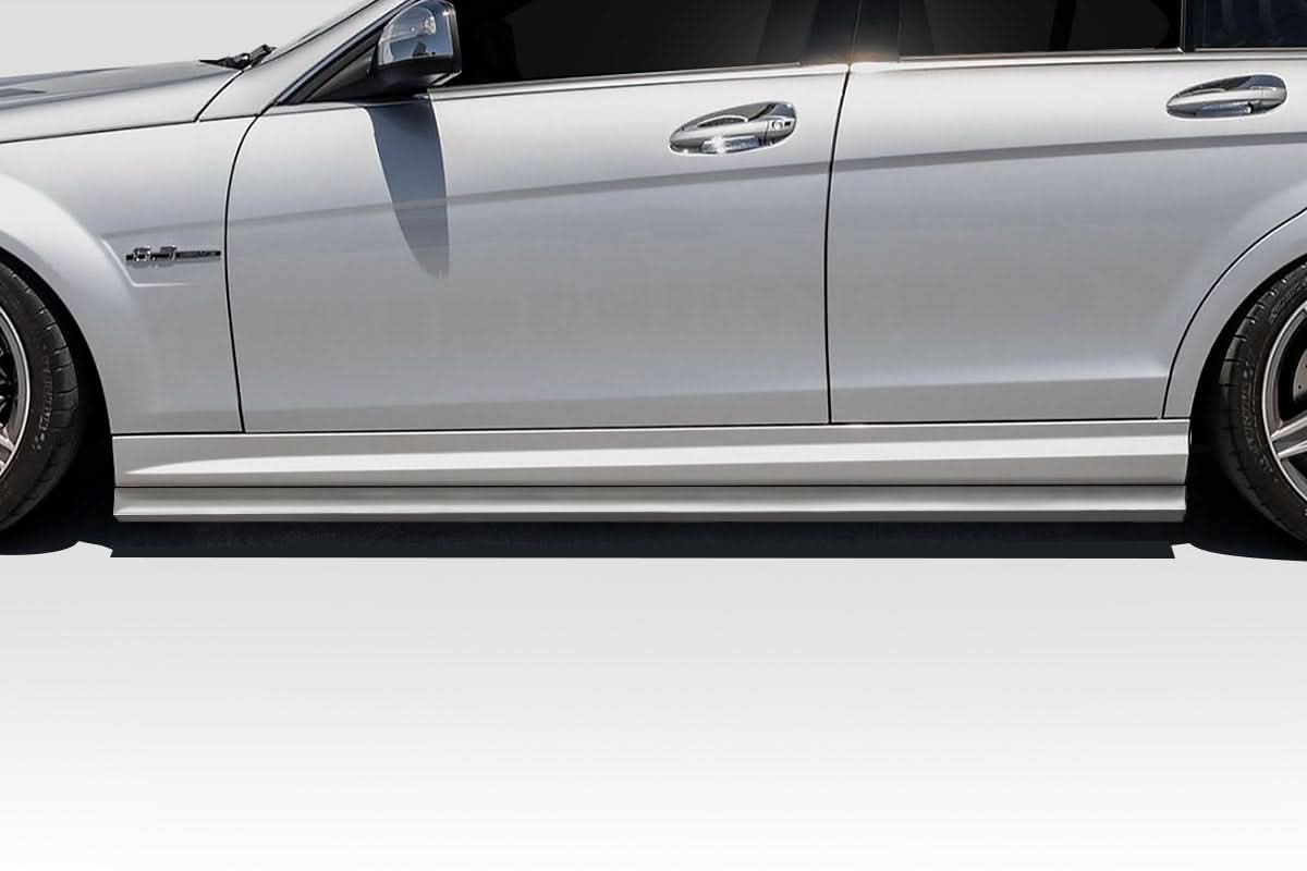 2008-2014 Mercedes C Class W204 Radian Style Side Skirt Splitters - FRP