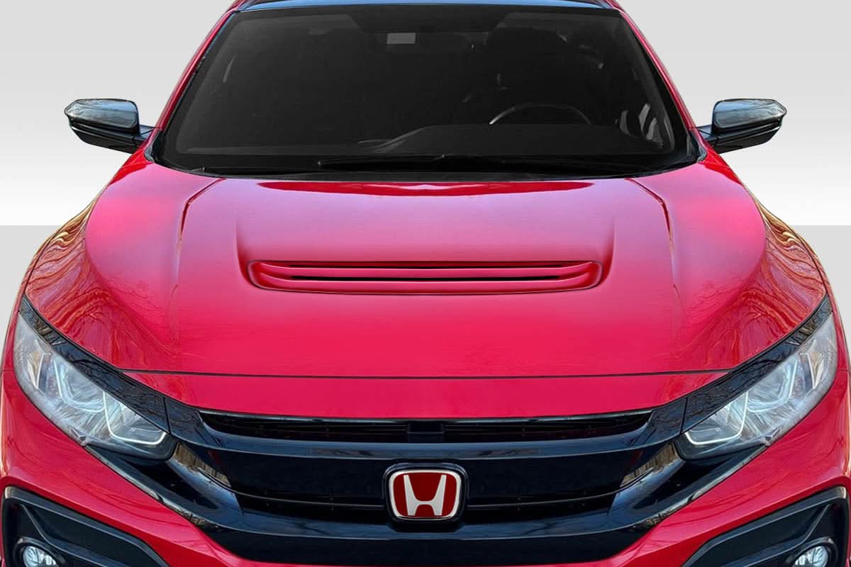 2016-2021 Honda Civic V2 Type R Look Hood - 1 Piece - FRP
