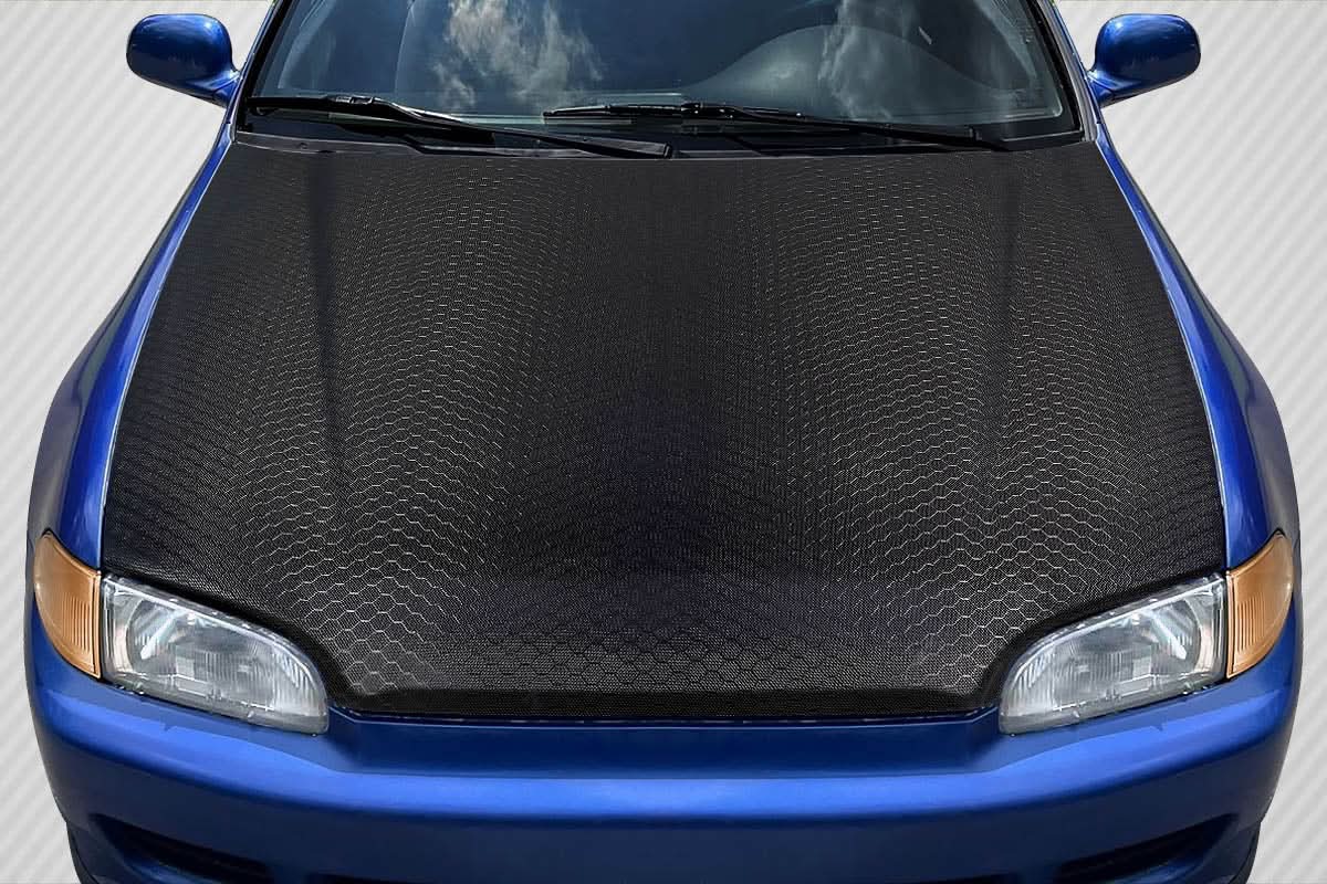 1992-1995 Honda Civic Geo6ix Dritech OEM Look Hood - Carbon Fiber