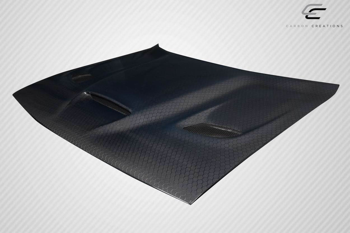 2008-2023 Dodge Challenger Geo6ix Hellcat Look Hood - Dritech Carbon