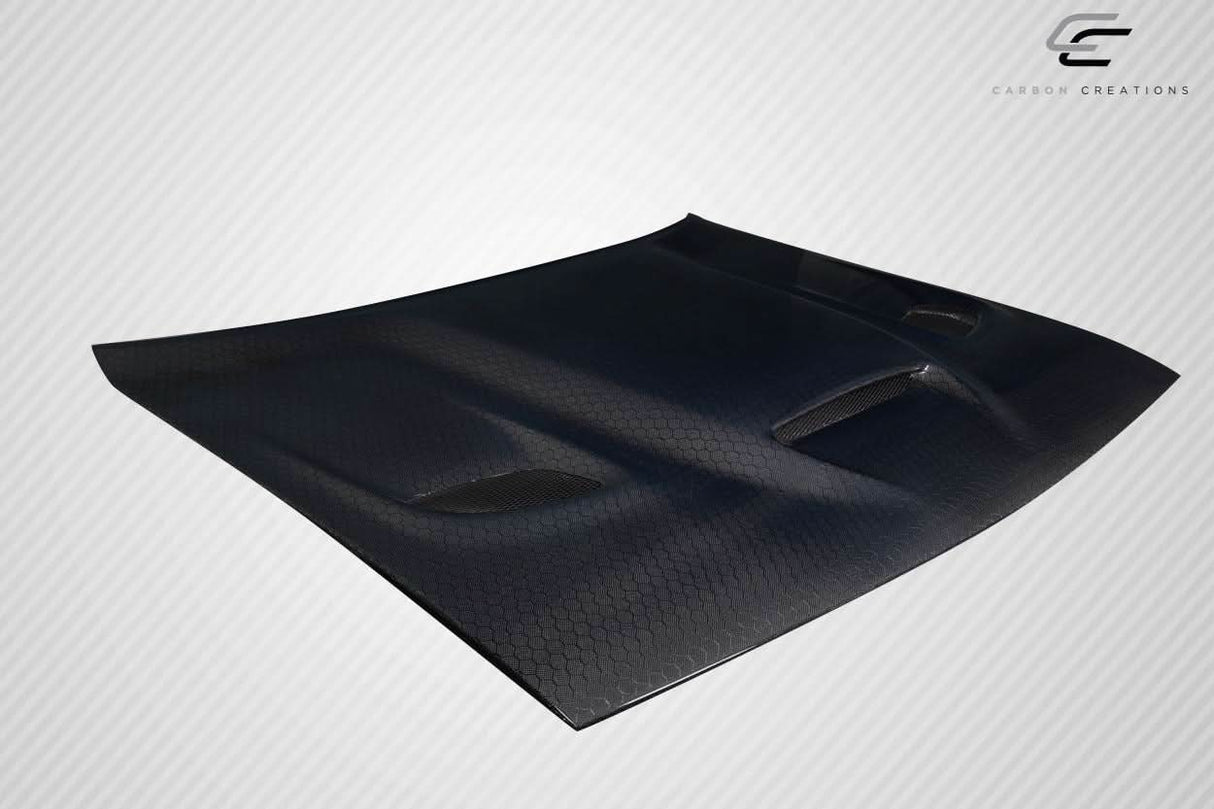2008-2023 Dodge Challenger Geo6ix Hellcat Look Hood - Dritech Carbon