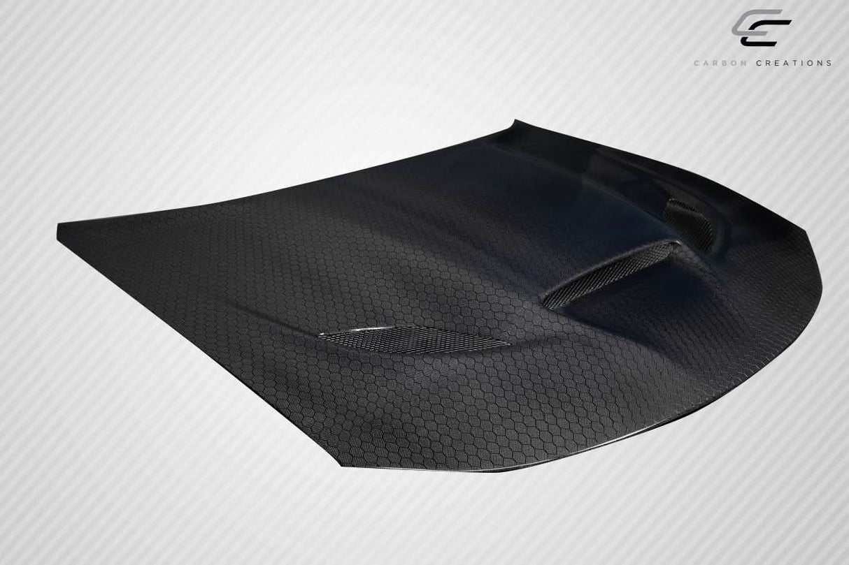2015-2023 Dodge Charger Geo6ix Dritech Hellcat Look Hood - Carbon Fiber