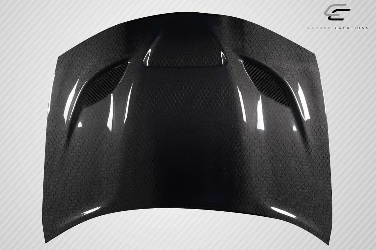 2015-2023 Dodge Charger Geo6ix Dritech Hellcat Look Hood - Carbon Fiber