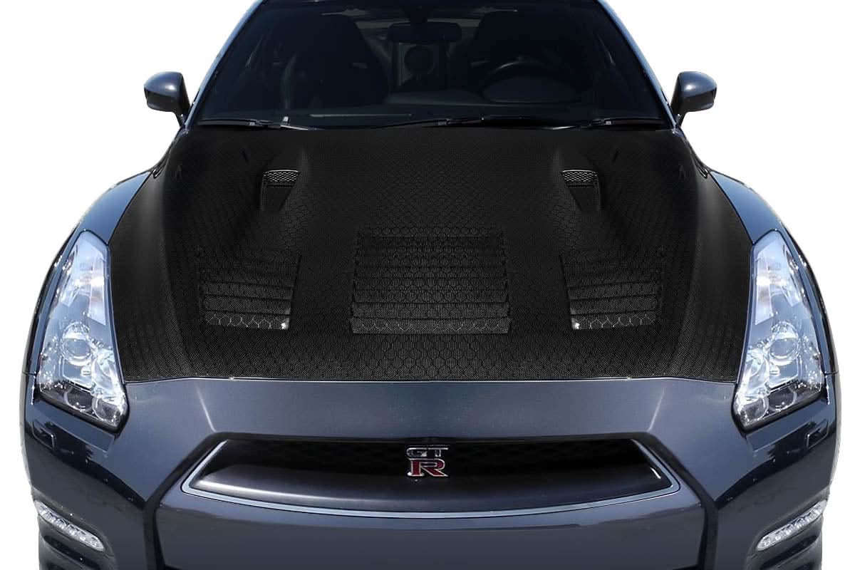 2009-2016 Nissan GT-R R35 Geo6ix GT2 Style Hood - Carbon Fiber