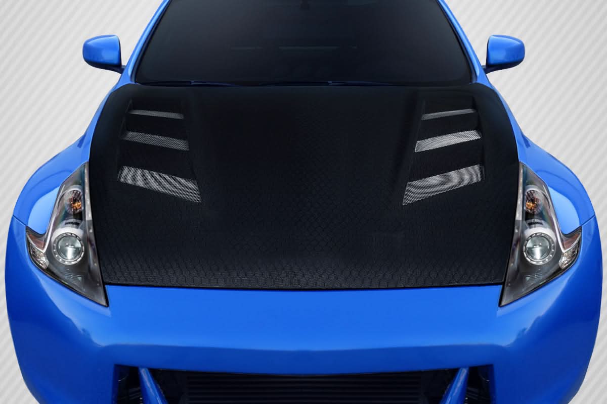 2009-2020 Nissan 370Z Geo6ix AM-S Style Hood - Carbon Fiber