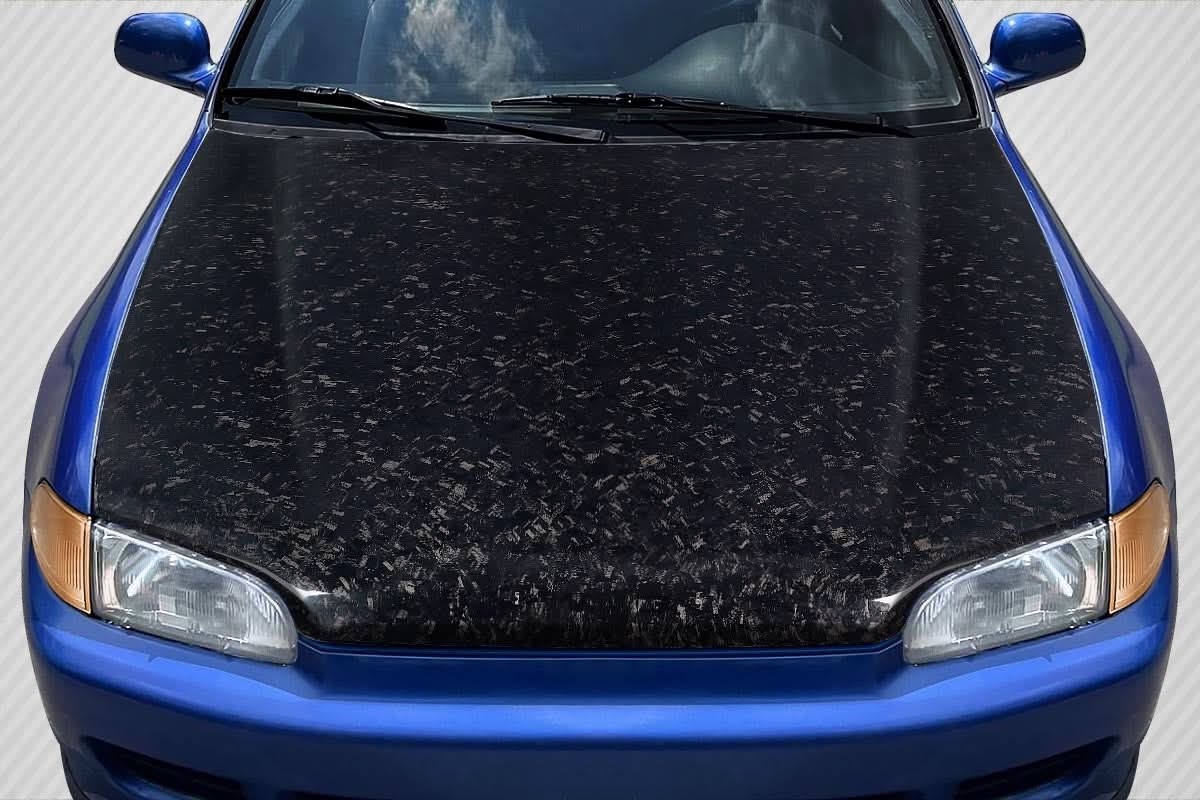 1992-1995 Honda Civic AeroForge Dritech OEM Look Hood - Dry Carbon