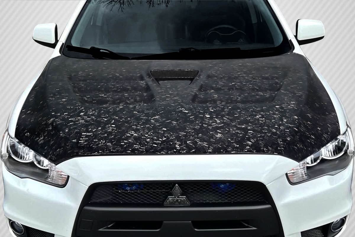 2008-2017 Mitsubishi Lancer AeroForge Dritech GT Concept Style Hood - Carbon