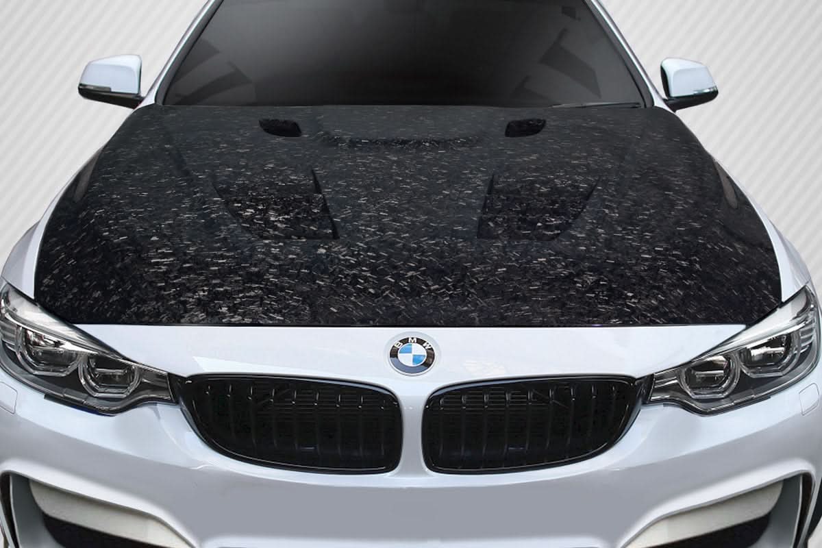 2012-2018 BMW F30/2014-2020 F32 Eros V1 Style Hood - Carbon Fiber
