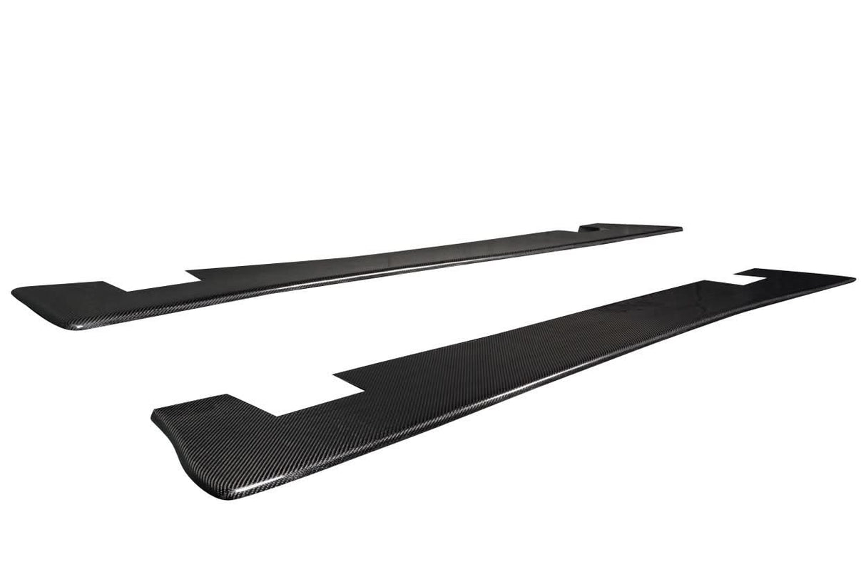 2008-2017 Mitsubishi Lancer Vantix Style Side Skirt Splitters - Carbon Fiber