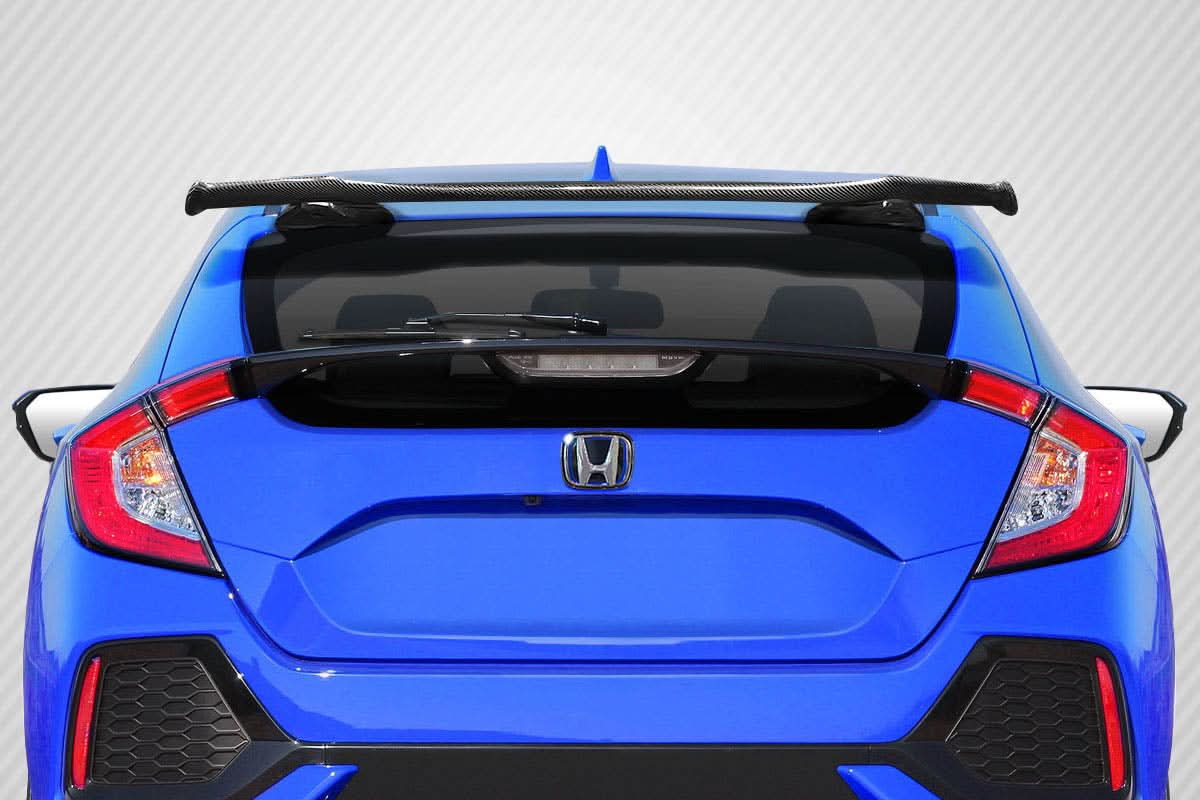 2017-2021 Honda Civic HB SPN Style Roof Wing Spoiler - Carbon Fiber
