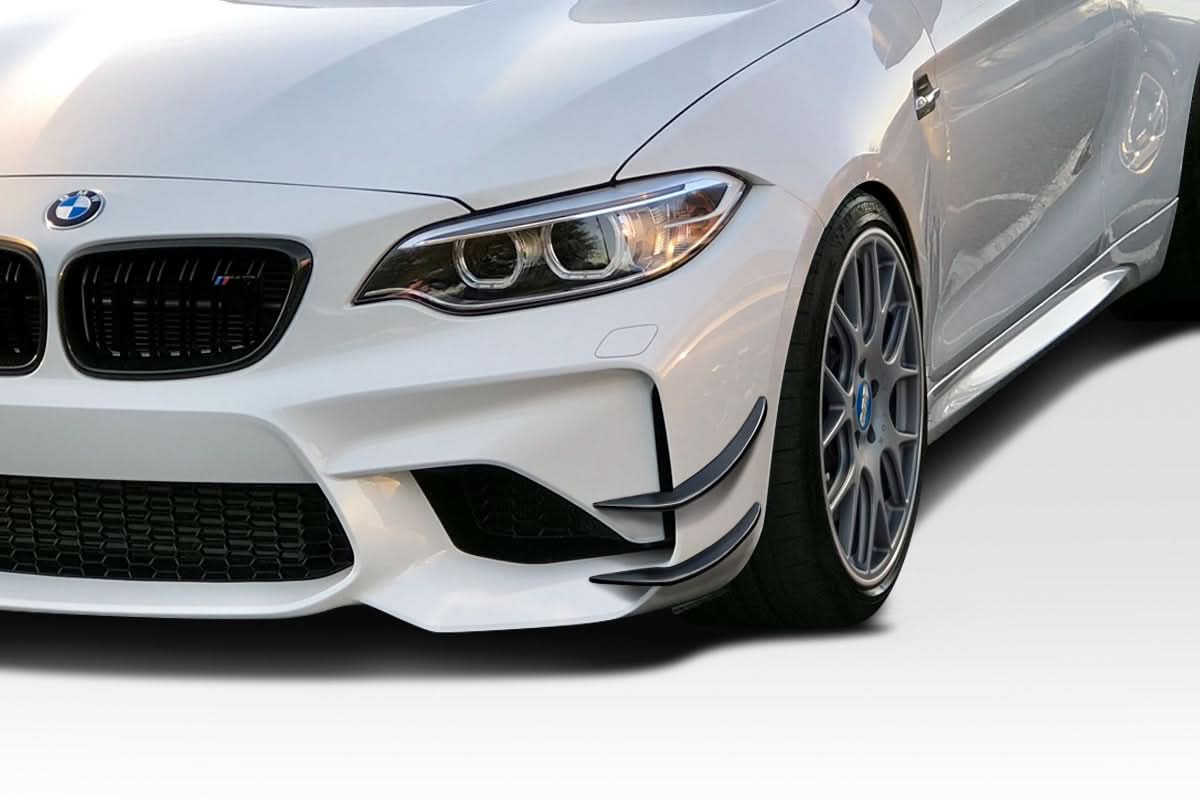 2016-2021 BMW M2 GT4 Look Front Bumper Canards - 4 Piece - FRP