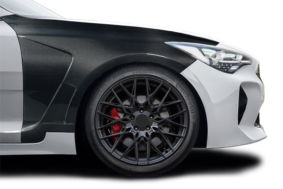 2018-2023 Kia Stinger Carbon Creations Aegis Front Fenders - 2 Pieces