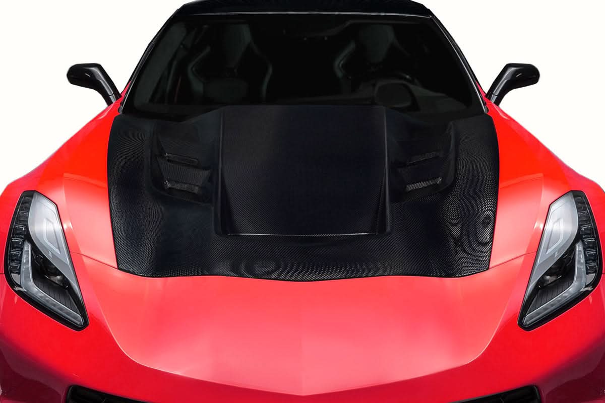 2014-2019 Chevrolet Corvette C7 Eagle Eye Style Hood - Carbon Fiber