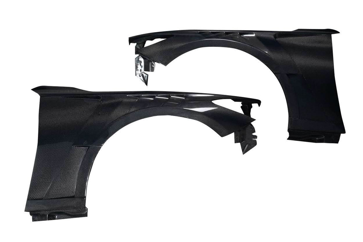 2017-2022 Infiniti Q60 Koya Style Front Fenders - Carbon Fiber