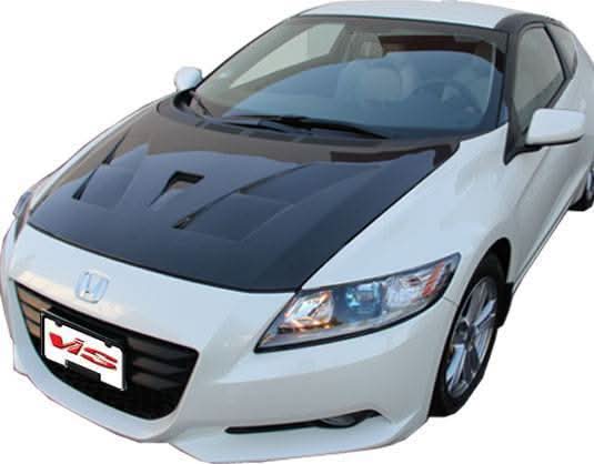 2011-2016 Honda CRZ Hatchback AMS Style Carbon Fiber Black Hood