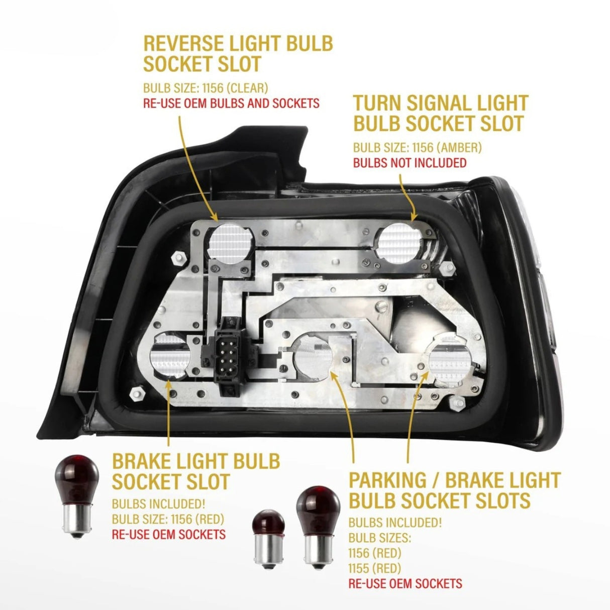 BMW 3 Series E36 All Clear Frosted Lens Tail Lights (1992-1998)