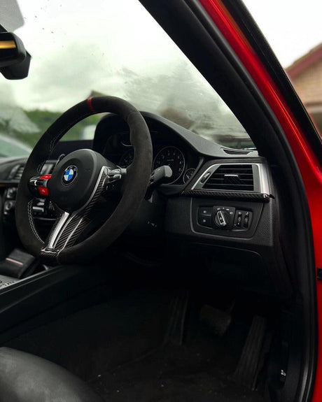 BMW F20 F22 F30 F32 F10 GT F07 F01 X3 F25 X4 F26 Carbon Fiber Gear Shift Knob and Panel Cover Trim (2011 - 2019) - K2 Industries