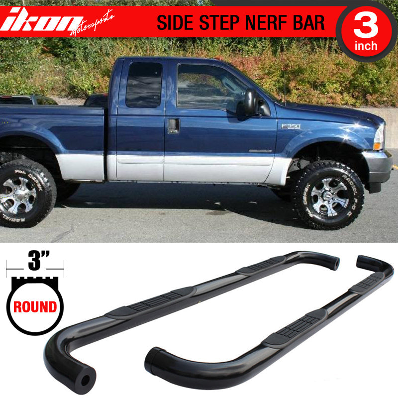 1999-2016 Ford F250 F350 F450 Cab Pickup 3in Steel Side Steps