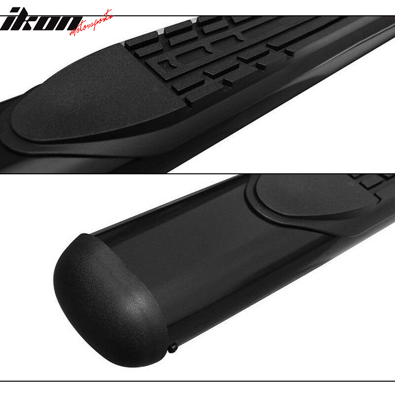 2004-2008 Ford F150 Black Powder Coat Finish Running Boards Stainless