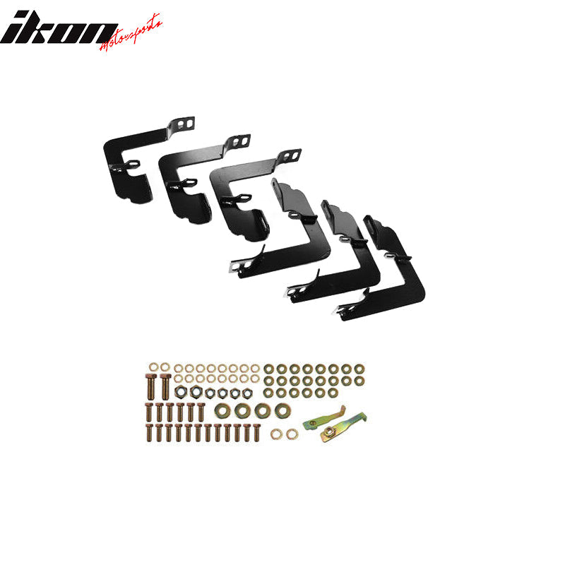 2004-2008 Ford F150 Black Powder Coat Finish Running Boards Stainless