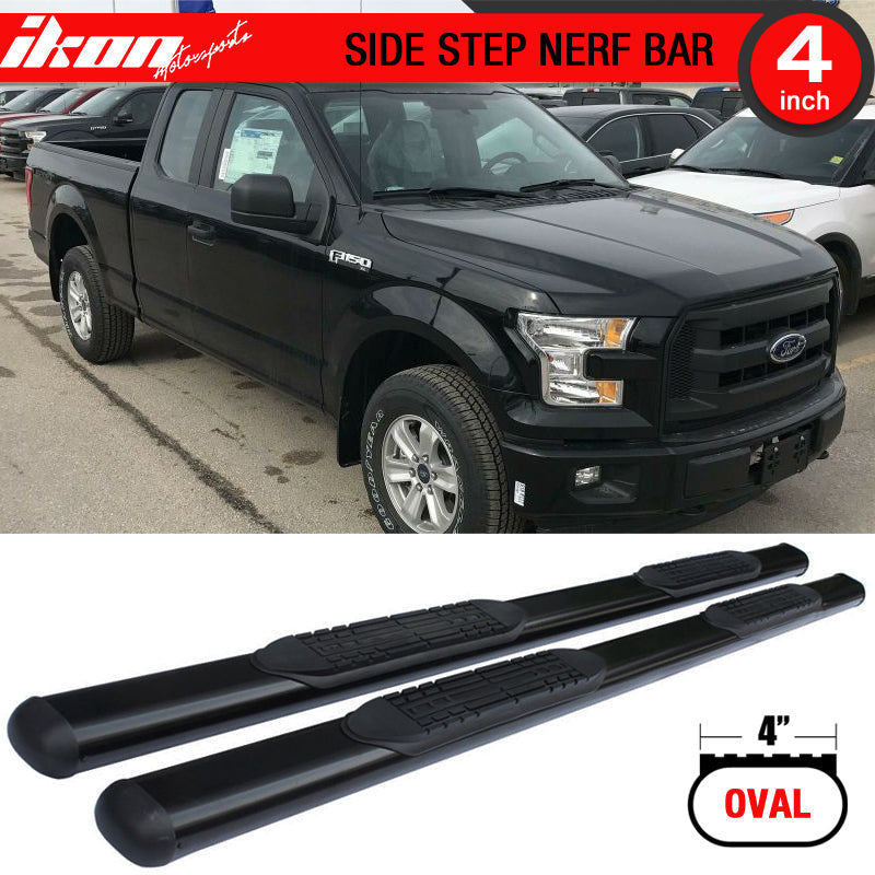 2015-2022 Ford F150 Super Cab 4in Steel Side Step Bar Running Board