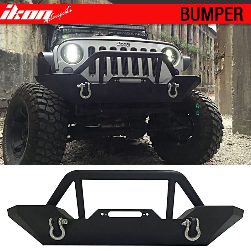 2007-2017 Jeep Wrangler Front Bumper Guard Hood Grill Stainless