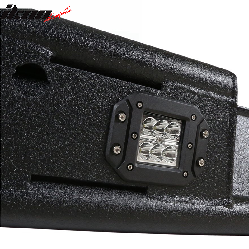 2015-2022 Ford F150 Textured Black Rear Bumper Guard LED Lights Lamp