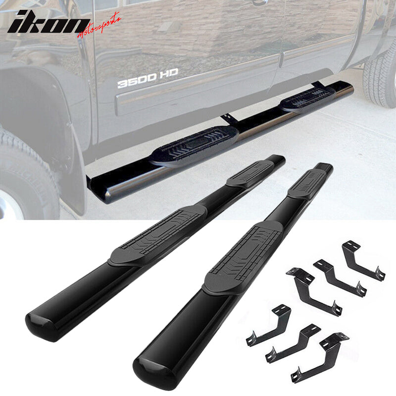 Fits 99-18 Sierra Silverado Crew Cab 5" Running Boards Side Step Bar