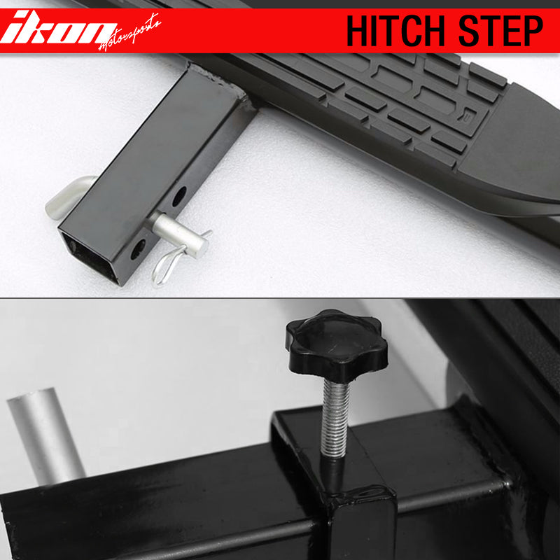 Universal For Cabs 2" Receiver 4" Curved Rear Hitch Step Bumper Bar