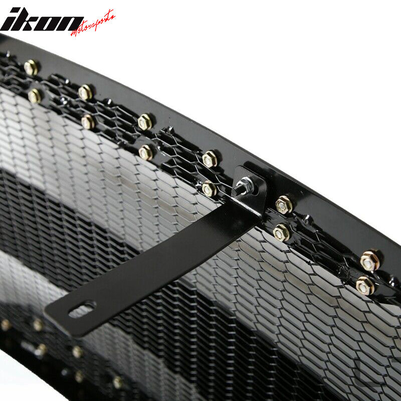 Fits 15-22 Ford F-150 Black Front Bumper Mesh Grille Guards