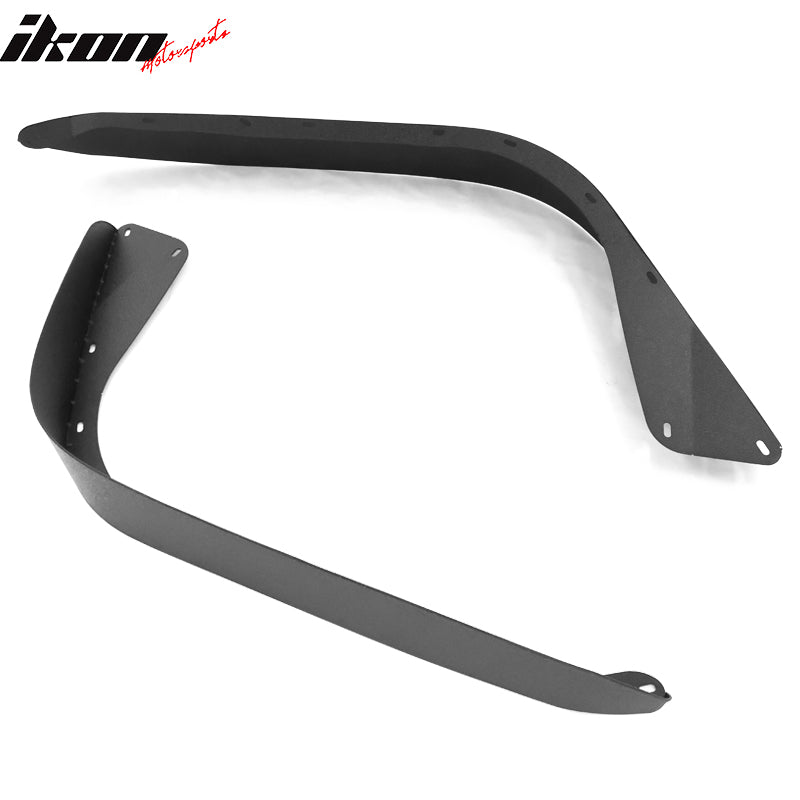 2018-2023 Jeep Wrangler JL Flat Black Side Fender Flare Iron Steel 4PC