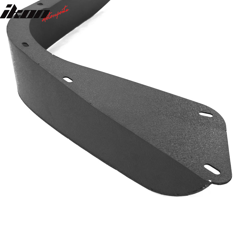 2018-2023 Jeep Wrangler JL Flat Black Side Fender Flare Iron Steel 4PC