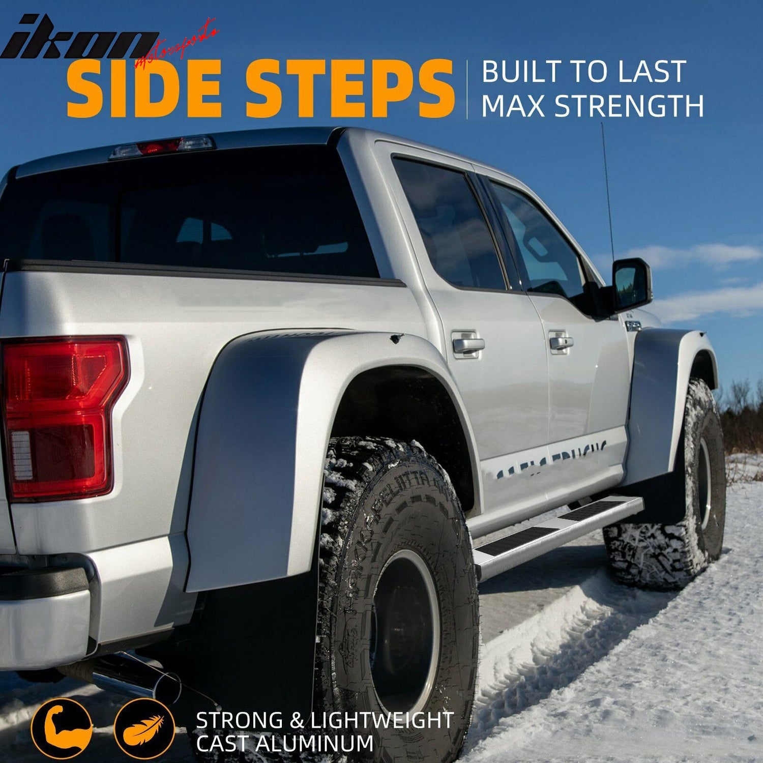 2015-2022 Ford F150 Crew Cab 6" Running Boards Side Step Bar