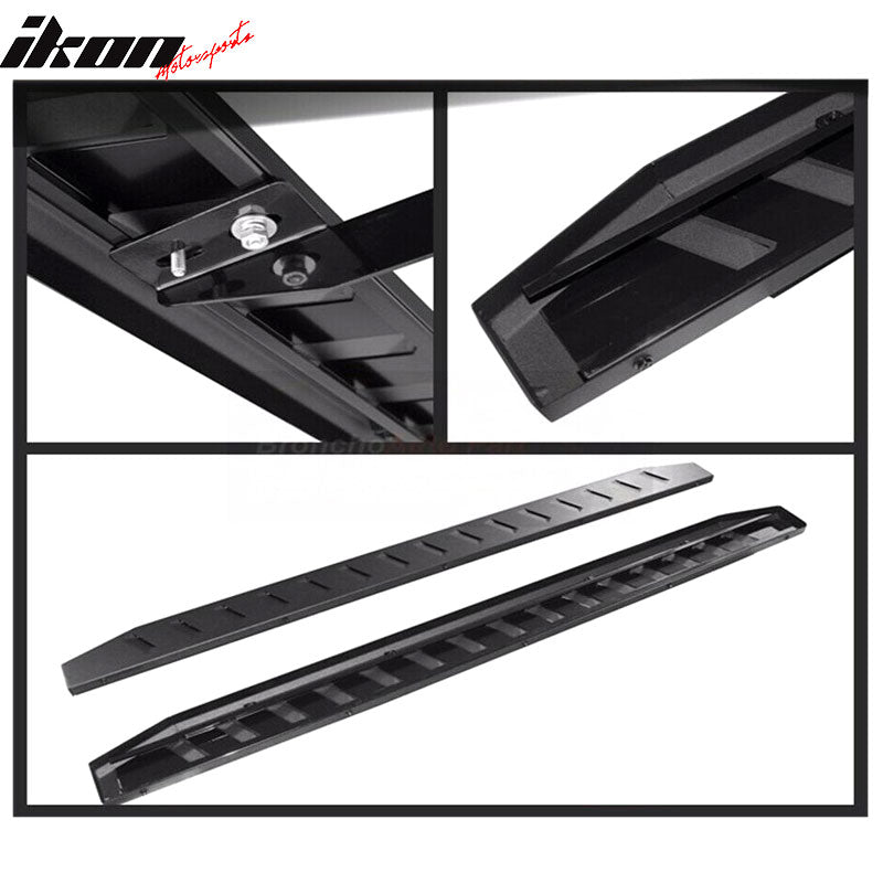 2007-2018 Chevy Silverado GMC Sierra Crew Cab Black 5" Running Board