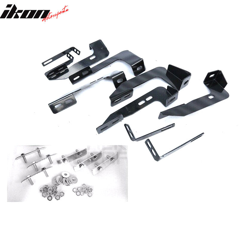 2007-2018 Chevy Silverado GMC Sierra Crew Cab Black 5" Running Board