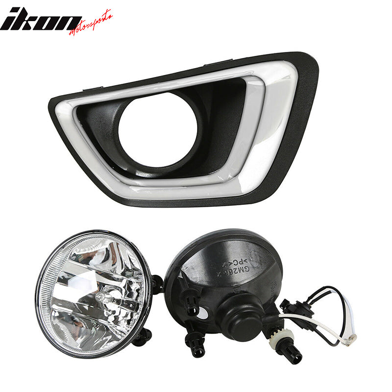 2015-2022 Chevy Colorado GMC Canyon Black Fog Lights Lamps ABS Pair