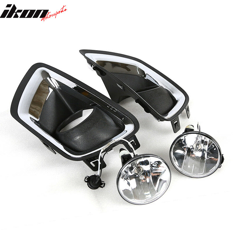 2015-2022 Chevy Colorado GMC Canyon Black Fog Lights Lamps ABS Pair