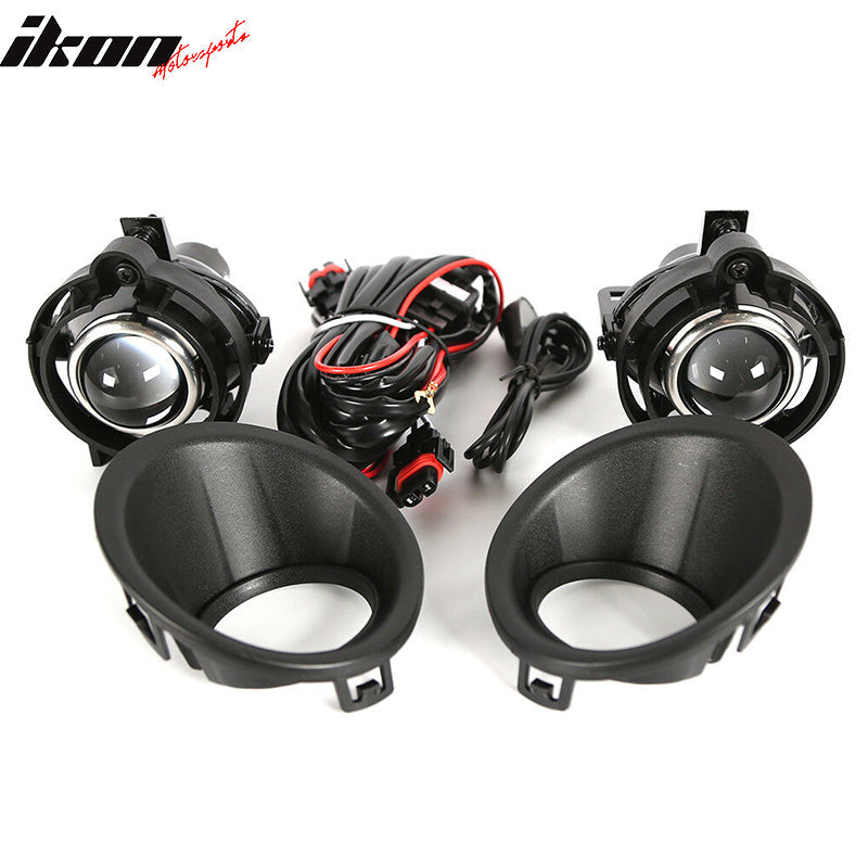 2014-2016 Chevrolet Camaro Black Fog Lights Lamps Assembly ABS Pair