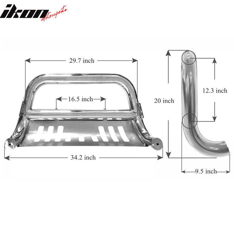 2015-2017 Chevy Colorado Stainless Steel Chrome Bull Bar Grille Guard