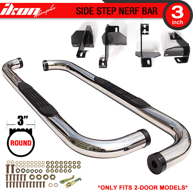 2007-2018 Jeep Wrangler 2 Door Side Running Boards